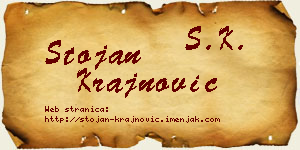Stojan Krajnović vizit kartica